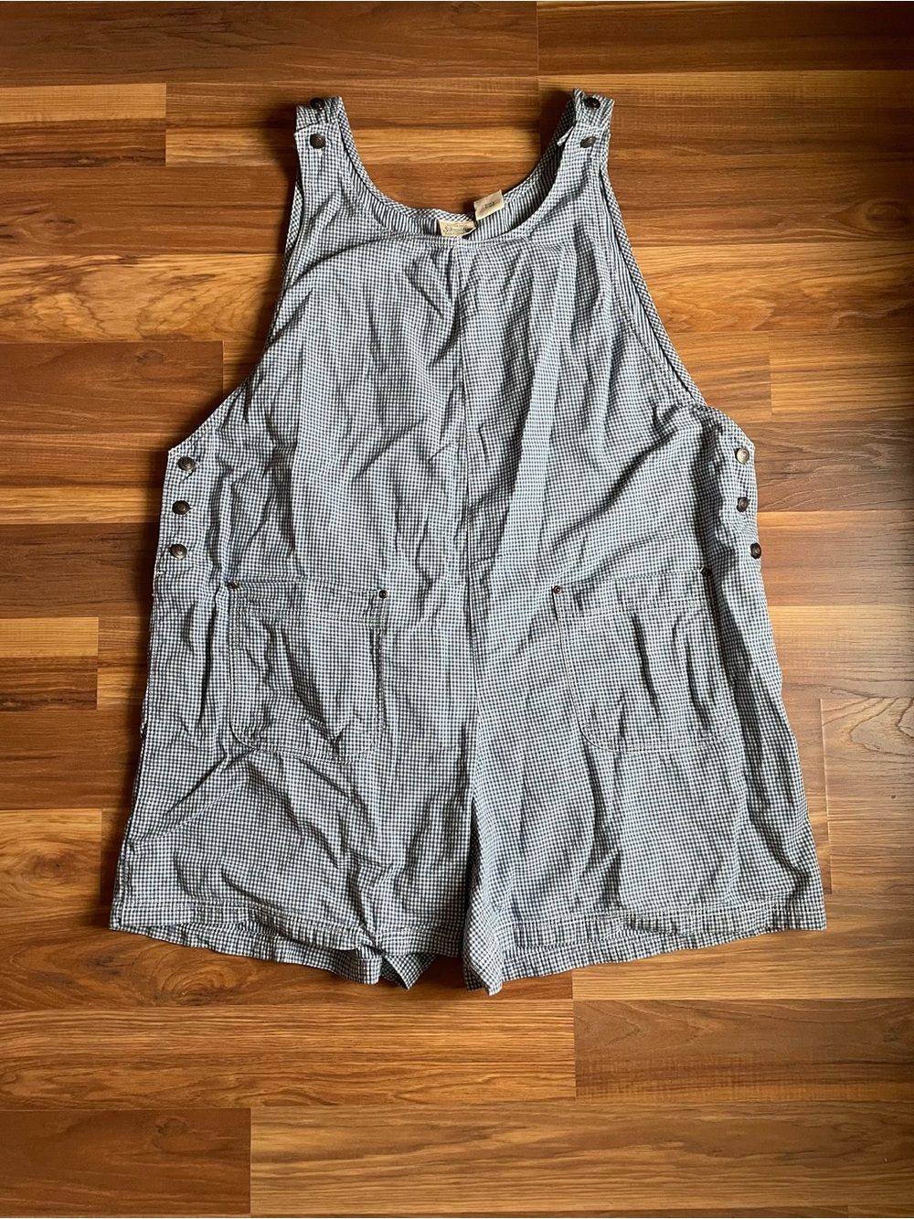 St. John’s Bay 3X Gingham Short Overalls | 100% Cotton Romper